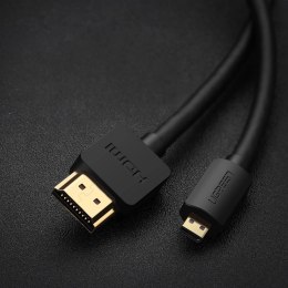 Kabel Ugreen HD127 micro HDMI - HDMI 2.0 4K 60Hz 1 m - czarny