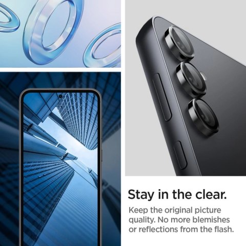 Osłona aparatu Spigen Glas.tR EZ Fit Optik Camera Protector na Samsung Galaxy S23 FE - czarna 2 szt.