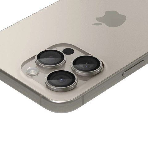 Osłona aparatu Spigen Optik.tR EZ Fit Camera Protector na iPhone 14 Pro / Pro Max / 15 Pro / Pro Max - tytan naturalny 2 szt.