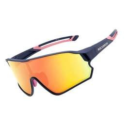 Okulary rowerowe Rockbros 10134PL polaryzujące - niebiesko-różowe