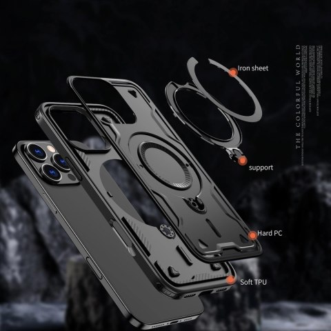 Etui Hybrid Armor Trendy z MagSafe na iPhone 16 Pro Max - czarne