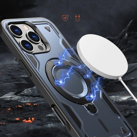 Etui Hybrid Armor Trendy z MagSafe na iPhone 16 Pro - niebieskie