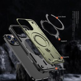 Etui Hybrid Armor Trendy z MagSafe na iPhone 16 Pro - zielone