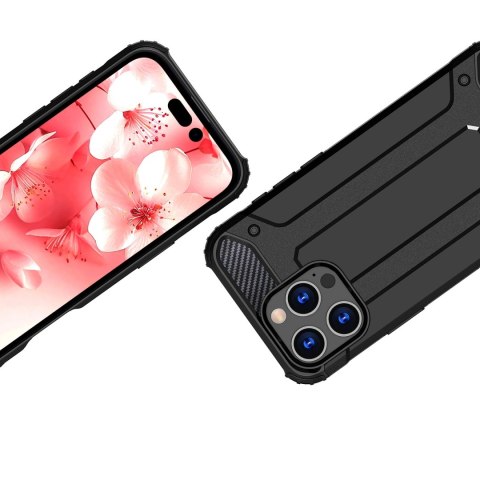 Etui Hybrid Armor pancerne na iPhone 16 Pro Max - czarne