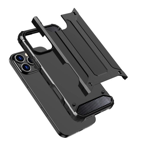 Etui Hybrid Armor pancerne na iPhone 16 Pro Max - czarne