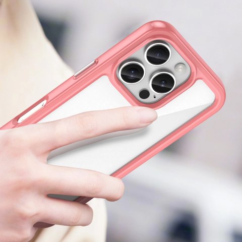 Etui Outer Space Case z żelową ramką do iPhone 16 Pro Max - czerwone