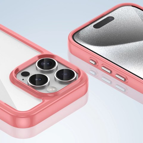 Etui Outer Space Case z żelową ramką do iPhone 16 Pro Max - czerwone