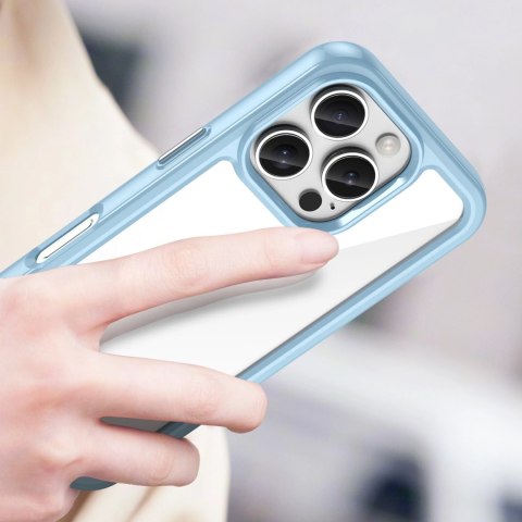 Etui Outer Space Case z żelową ramką do iPhone 16 Pro Max - niebieskie