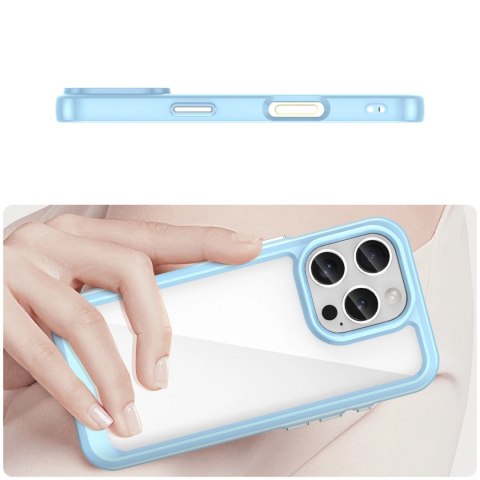 Etui Outer Space Case z żelową ramką do iPhone 16 Pro Max - niebieskie