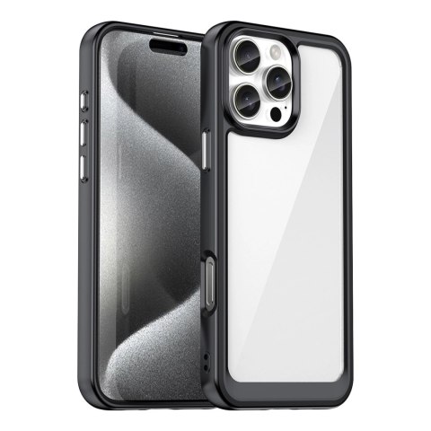 Etui Outer Space Case z żelową ramką do iPhone 16 Pro - czarne