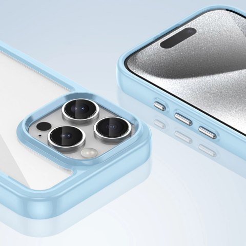 Etui Outer Space Case z żelową ramką do iPhone 16 Pro - niebieskie
