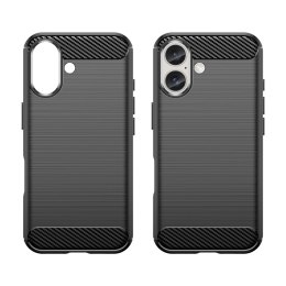 Etui silikonowe Carbon Case do iPhone 16 - czarne