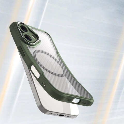 Etui silikonowe Leading Series MagSafe do iPhone 16 - zielone