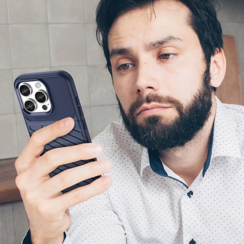 Etui silikonowe Thunder Case do iPhone 16 Pro Max - niebieskie