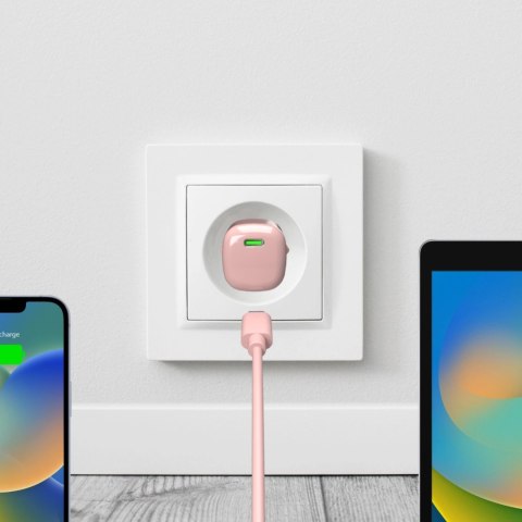 Ładowarka sieciowa Puro 20W GaN USB-C - różowa