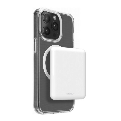 Powerbank Puro Power Mag 5000mAh z MagSafe USB-C - biały