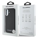 Etui Karl Lagerfeld FW Metal Plate MagSafe na iPhone 16 Plus - czarne