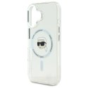 Etui Karl Lagerfeld IML Metal Karl Head MagSafe na iPhone 16 - białe