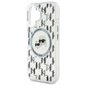 Etui Karl Lagerfeld IML Monogram Karl & Choupette Head MagSafe na iPhone 16 - przezroczyste