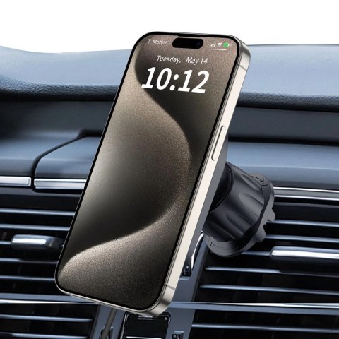Uchwyt samochodowy z ładowarką 15W Tech-Protect MM15W-V6 z MagSafe na deskę rozdzielczą i kratkę nawiewu - czarny