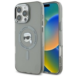 Etui Karl Lagerfeld IML Metal Karl Head MagSafe na iPhone 16 Pro Max - czarne