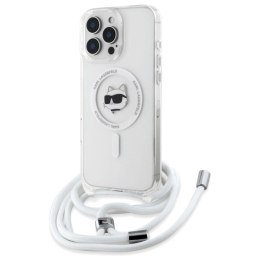 Etui Karl Lagerfeld IML Choupette Head & Cord Magsafe na iPhone 16 Pro Max - przezroczyste
