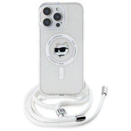 Etui Karl Lagerfeld IML Choupette Head & Cord Magsafe na iPhone 16 Pro - przezroczysty