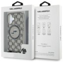 Etui Karl Lagerfeld IML Crossbody Monogram Karl & Choupette Head MagSafe na iPhone 16 - czarne