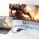 Hub USB-C 14 w 1 Wozinsky WDS03Y5S wielofunkcyjny, aluminiowy, do 3 monitorów, z kablem 15 cm - szary