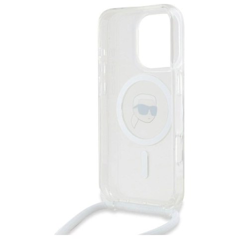 Etui Karl Lagerfeld Crossbody IML Karl Head Magsafe na iPhone 16 Pro - przezroczyste