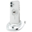 Etui Karl Lagerfeld Crossbody IML Karl Head Magsafe na iPhone 16 - przezroczyste