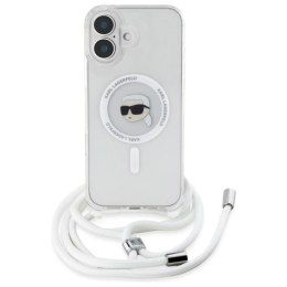 Etui Karl Lagerfeld Crossbody IML Karl Head Magsafe na iPhone 16 - przezroczyste