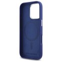 Etui Karl Lagerfeld FW Metal Plate MagSafe na iPhone 16 Pro Max - niebieskie