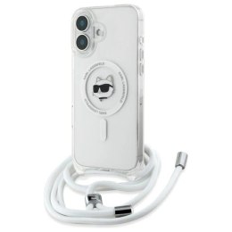 Etui Karl Lagerfeld IML Choupette Head & Cord Magsafe na iPhone 16 - przezroczyste