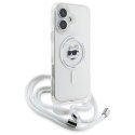 Etui Karl Lagerfeld IML Choupette Head & Cord Magsafe na iPhone 16 - przezroczyste