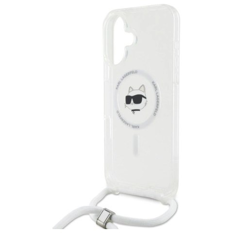 Etui Karl Lagerfeld IML Choupette Head & Cord Magsafe na iPhone 16 - przezroczyste