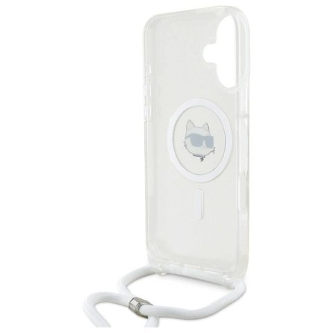 Etui Karl Lagerfeld IML Choupette Head & Cord Magsafe na iPhone 16 - przezroczyste