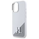 Etui Karl Lagerfeld Silicone Initial Metal Logo MagSafe na iPhone 16 - białe