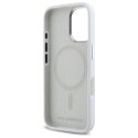 Etui Karl Lagerfeld Silicone Initial Metal Logo MagSafe na iPhone 16 - białe