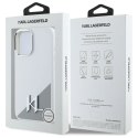 Etui Karl Lagerfeld Silicone Initial Metal Logo MagSafe na iPhone 16 - białe
