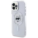 Etui Karl Lagerfeld IML Metal Choupette Head MagSafe na iPhone 12 - białe