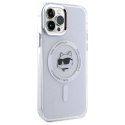 Etui Karl Lagerfeld IML Metal Choupette Head MagSafe na iPhone 12 - białe