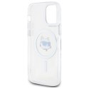 Etui Karl Lagerfeld IML Metal Choupette Head MagSafe na iPhone 12 - białe