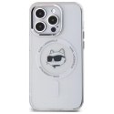 Etui Karl Lagerfeld IML Metal Choupette Head MagSafe na iPhone 13 - białe