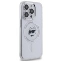 Etui Karl Lagerfeld IML Metal Choupette Head MagSafe na iPhone 13 - białe