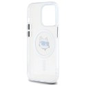 Etui Karl Lagerfeld IML Metal Choupette Head MagSafe na iPhone 13 - białe