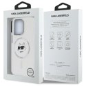 Etui Karl Lagerfeld IML Metal Choupette Head MagSafe na iPhone 13 - białe