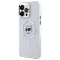 Etui Karl Lagerfeld IML Metal Choupette Head MagSafe na iPhone 14 Pro Max - białe