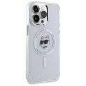 Etui Karl Lagerfeld IML Metal Choupette Head MagSafe na iPhone 14 Pro Max - białe