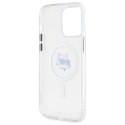 Etui Karl Lagerfeld IML Metal Choupette Head MagSafe na iPhone 14 Pro Max - białe